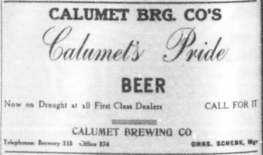 Newspaper ad - <i>The Keweenaw Miner</i>, 02 Aug 1907